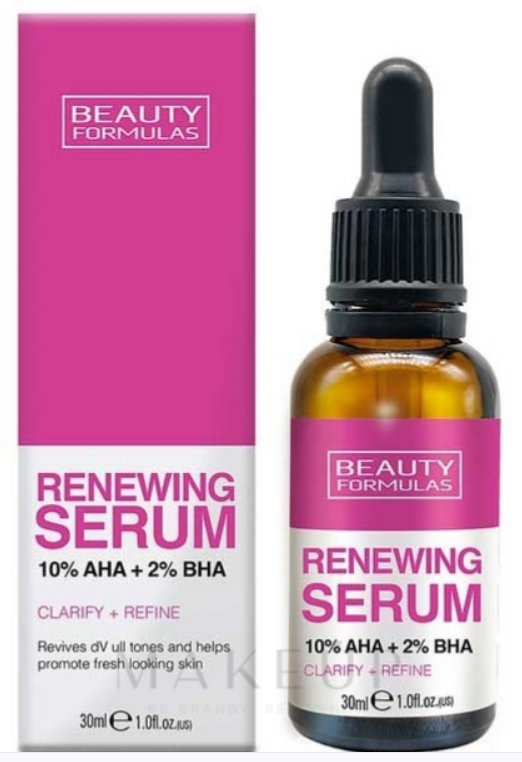 Beauty Formulas Renewing Serum (10% AHA + 2% BHA)